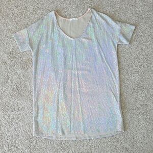 Beige Full Sequin Dress